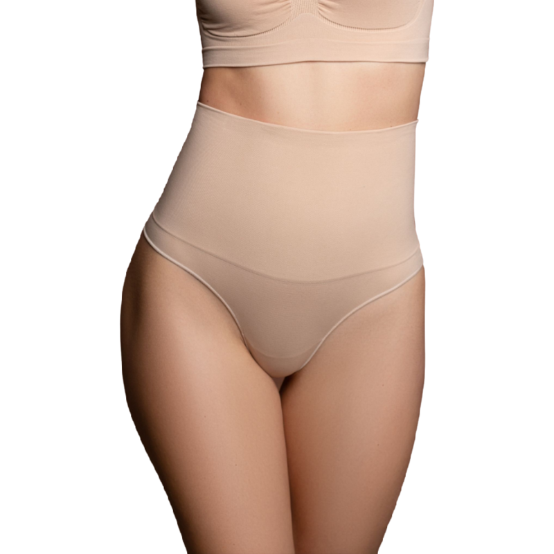 BYE-BRA - FAJA SIN COSTURAS ESTILO TANGA NEGRO TALLA S