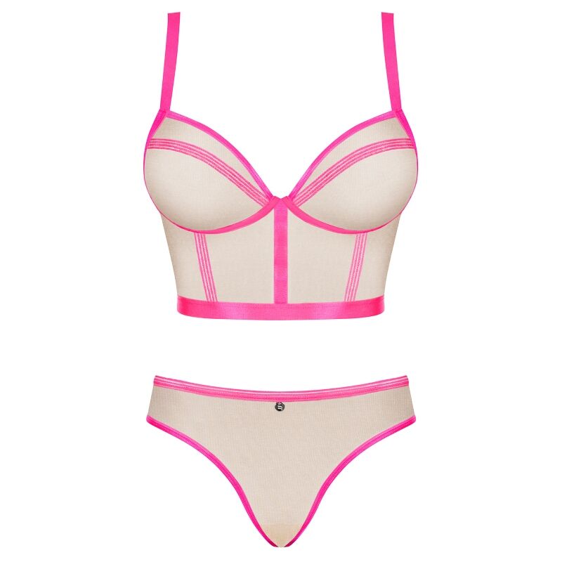 OBSESSIVE - NUDELIA SET DOS PIEZAS ROSA S/M