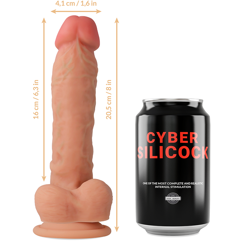 CYBER SILICOCK - ARNÉS SILICONA LIQUIDA MAGNUS 20.5 CM -O- 4.1 CM